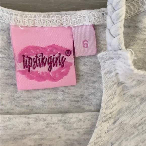 Lipstick Girls Light Grey Girls Tank - Picture 3 of 3